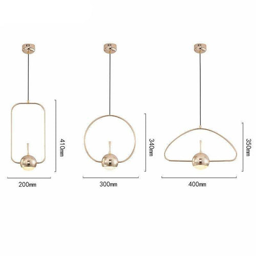 Suspension design LED en métal arrondie Loft - vue 9 sur 8