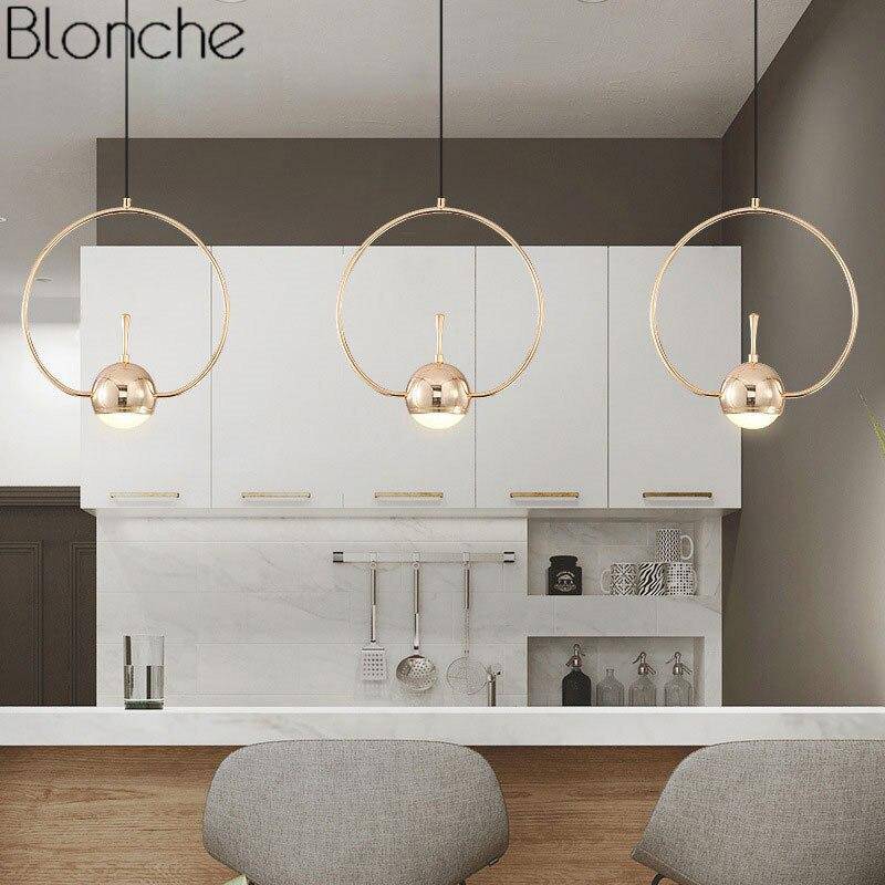 Suspension design LED en métal arrondie Loft - vue 3 sur 8