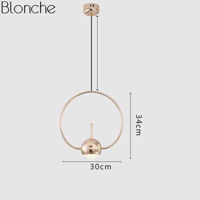 Suspension design LED en métal arrondie Loft - vue 5 sur 8