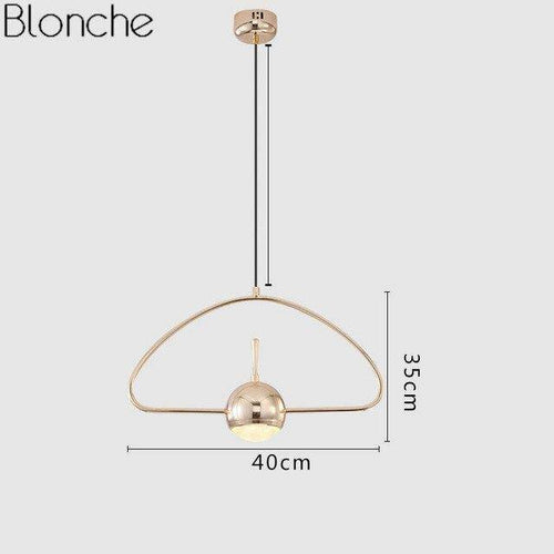 Suspension design LED en métal arrondie Loft - vue 5 sur 8
