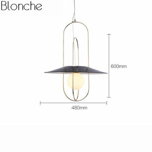 Suspension design LED avec anneaux en métal et verre Nordic