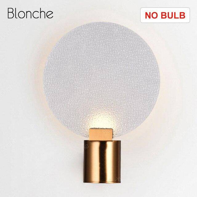 Applique murale design LED en métal avec disque en verre Sconce