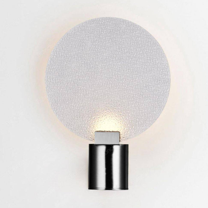 Applique murale design LED en métal avec disque en verre Sconce