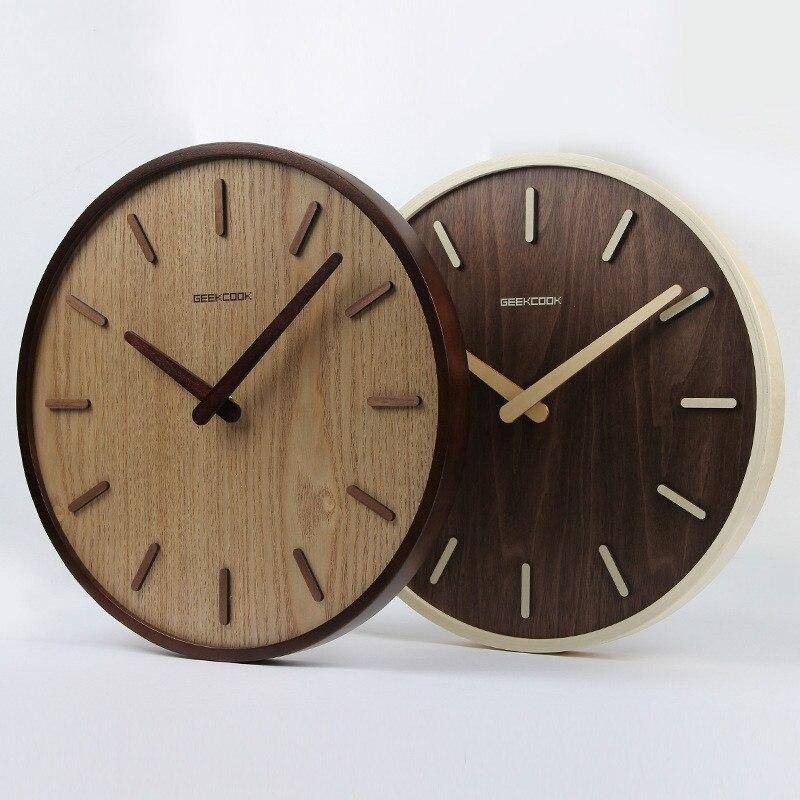 Horloge murale ronde en bambou 30cm Bar