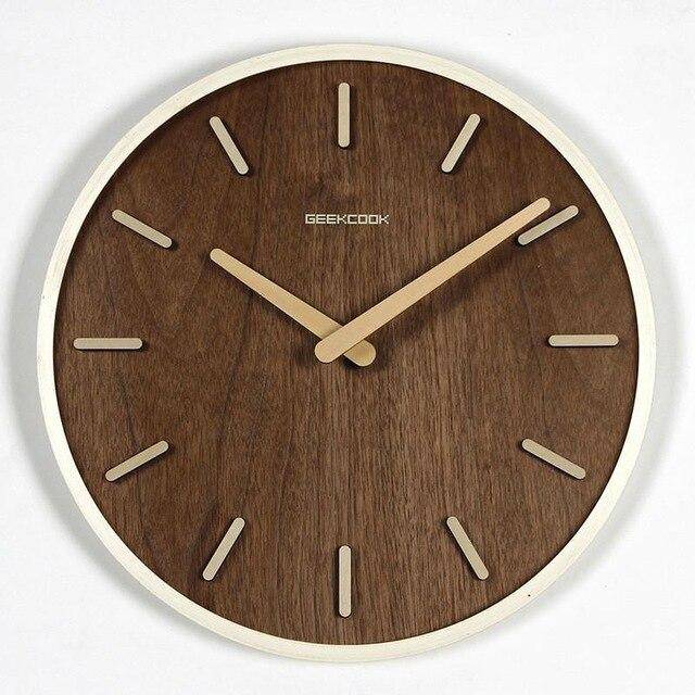 Horloge murale ronde en bambou 30cm Bar - vue 5 sur 6
