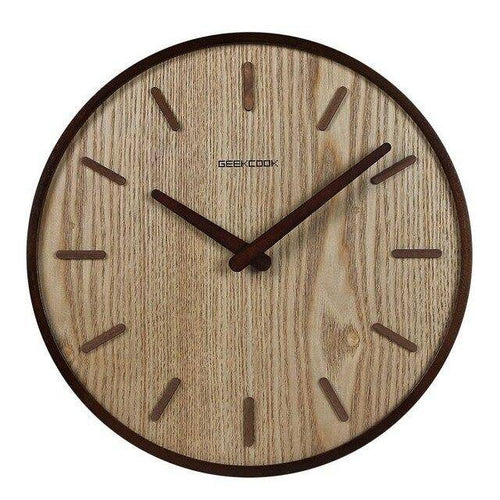 Horloge murale ronde en bambou 30cm Bar