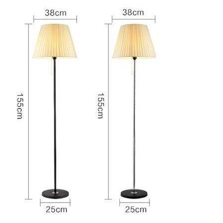 Lampadaire en métal LED avec abat-jour style rétro
