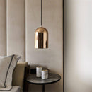Suspension design LED avec cylindre doré arrondi Loft
