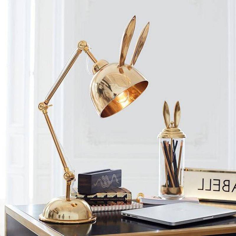 Lampe à poser LED à oreilles métalliques Lapin ou Chat - vue 3 sur 11