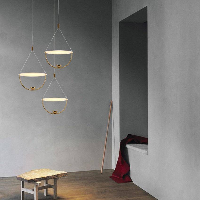 Suspension design LED dorée style Fly - vue 6 sur 6