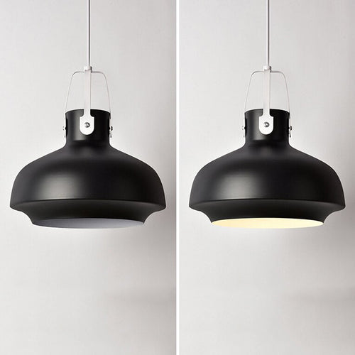 Suspension industrielle avec abat-jour arrondi et coloré Aliza - vue 8 sur 10