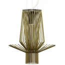 Suspension design LED en cage métal style industriel