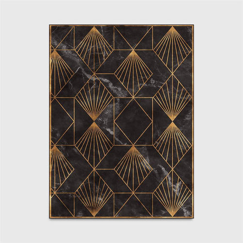 Tapis rectangle vintage aux formes géométriques Luxury Floor B