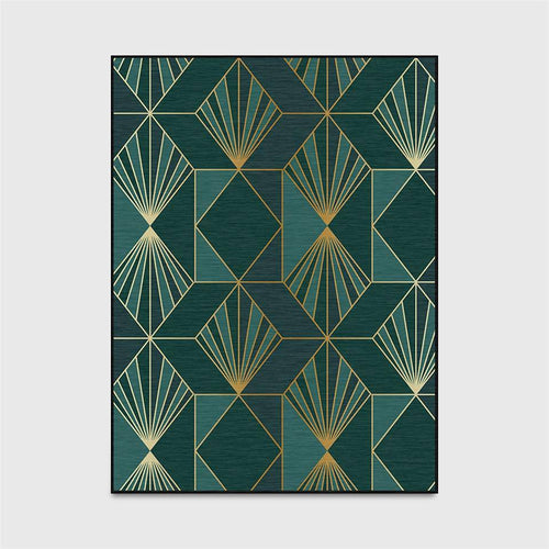 Tapis rectangle vintage aux formes géométriques Luxury Floor A