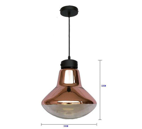 Suspension design LED en métal aux formes arrondies Rétro