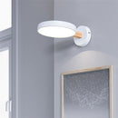 Applique murale scandinave LED circulaire et détails en bois Cesia
