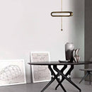 Suspension design LED arrondie en métal style Shining