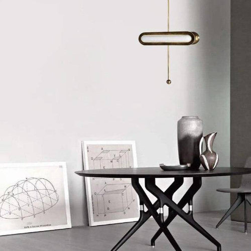 Suspension design LED arrondie en métal style Shining
