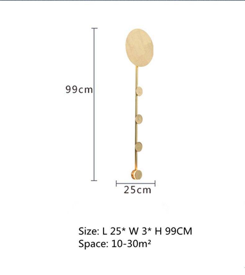 Applique murale design LED dorée avec disque style Shining - vue 5 sur 5