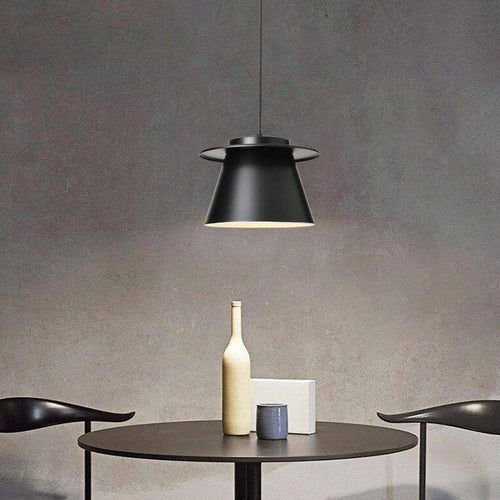 Suspension design LED à l'abat-jour en acier coloré Shine