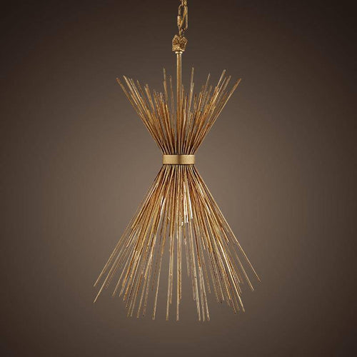 Suspension rétro LED avec épis en métal décoratif