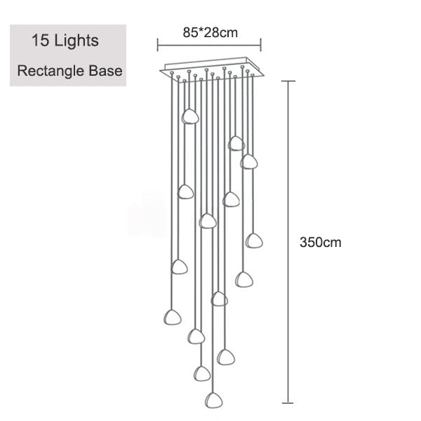 Lustre moderne LED en forme de glaçons en cristal Jaione - vue 13 sur 16