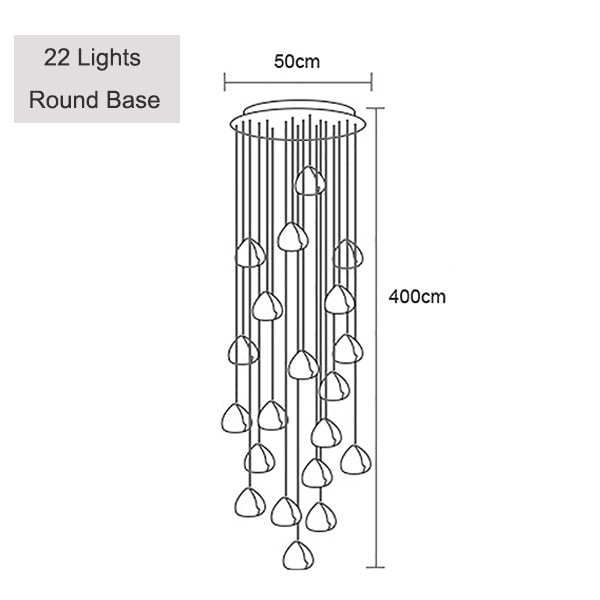 Lustre moderne LED en forme de glaçons en cristal Jaione - vue 14 sur 16