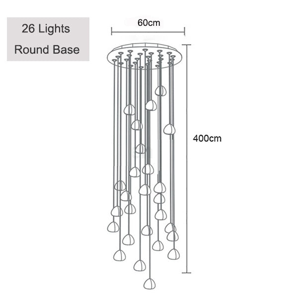 Lustre moderne LED en forme de glaçons en cristal Jaione - vue 16 sur 16