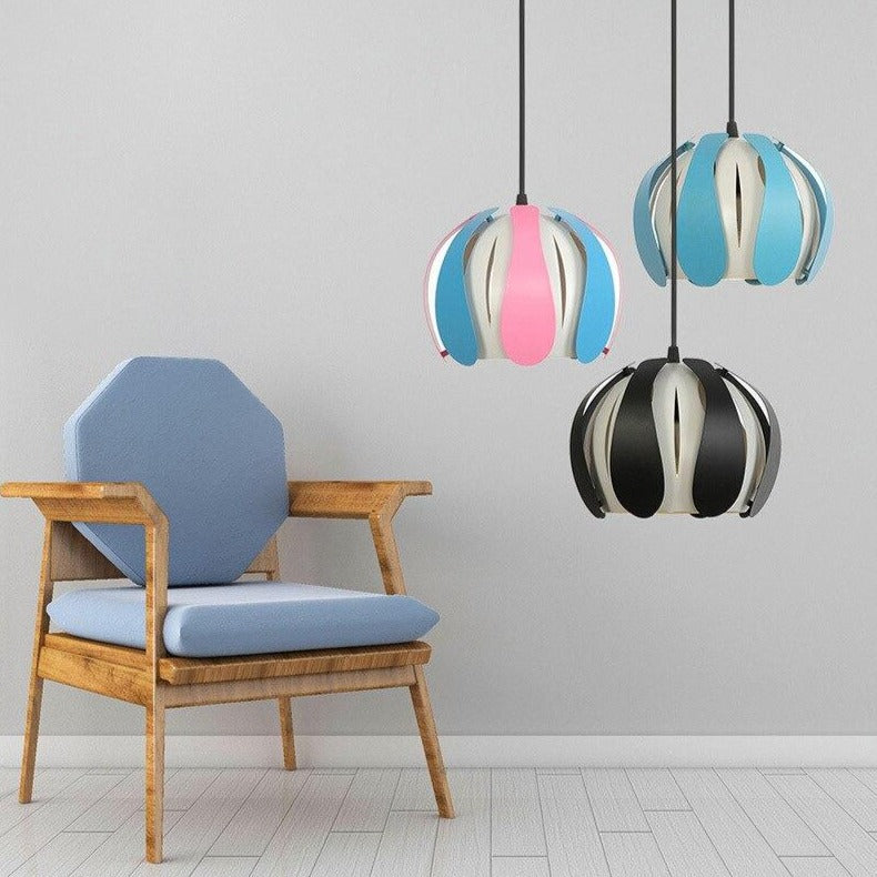 Suspension à LED avec abat-jour coloré Ronah - vue 6 sur 14
