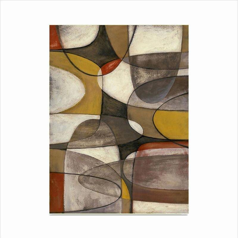 Tapis rectangle coloré style tableau abstrait - vue 4 sur 4