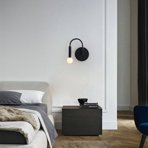 Applique murale moderne LED en forme d'arc métallique Iraide