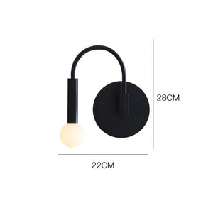 Modern metallic arc LED wall light Iraide