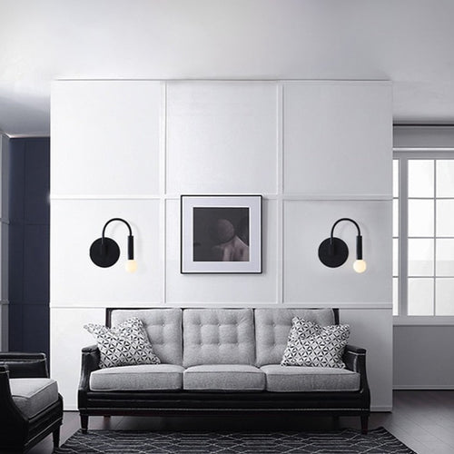 Applique murale moderne LED en forme d'arc métallique Iraide