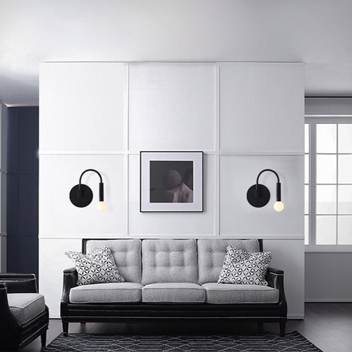 Applique murale moderne LED en forme d'arc métallique Iraide - vue 7 sur 9