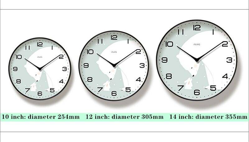 Horloge murale ronde avec dessin de chat Chansrun - vue 4 sur 4