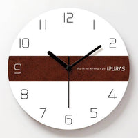 Horloge murale ronde bicolore avec bande et chiffres 30cm