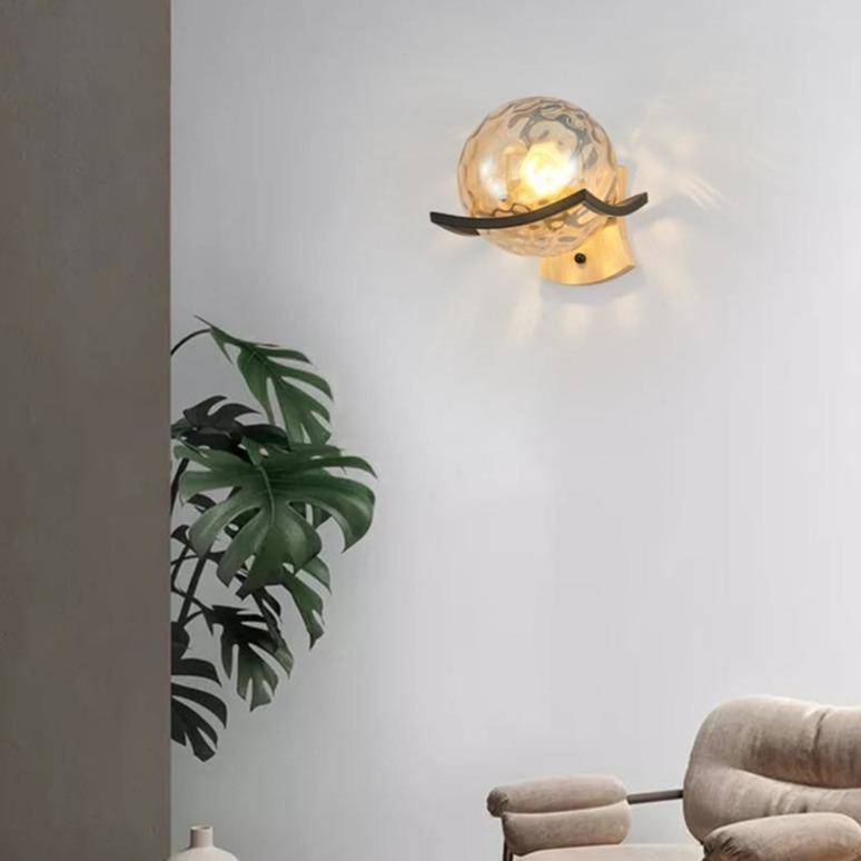 Applique murale design LED boule en verre cristal Luxury - vue 3 sur 4