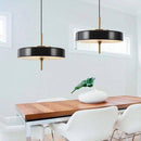 Suspension design LED avec abat-jour circulaire en métal style Juna
