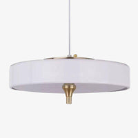 Suspension design LED avec abat-jour circulaire en métal style Juna