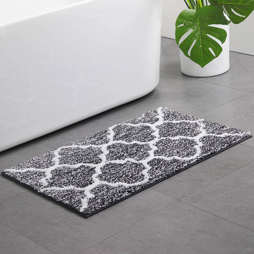 Tapis de bain rectangle en microfibres coloré à motifs Moro - vue 3 sur 9