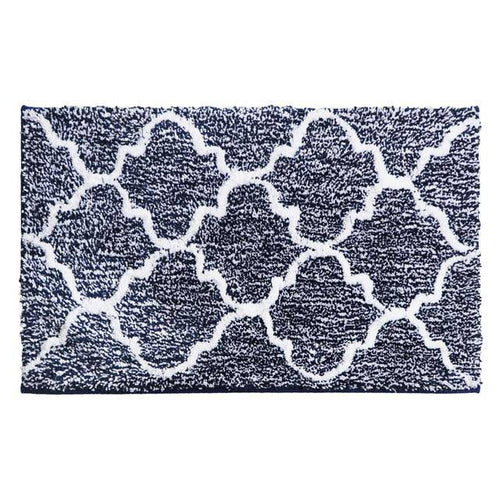 Tapis de bain rectangle en microfibres coloré à motifs Moro - vue 8 sur 9