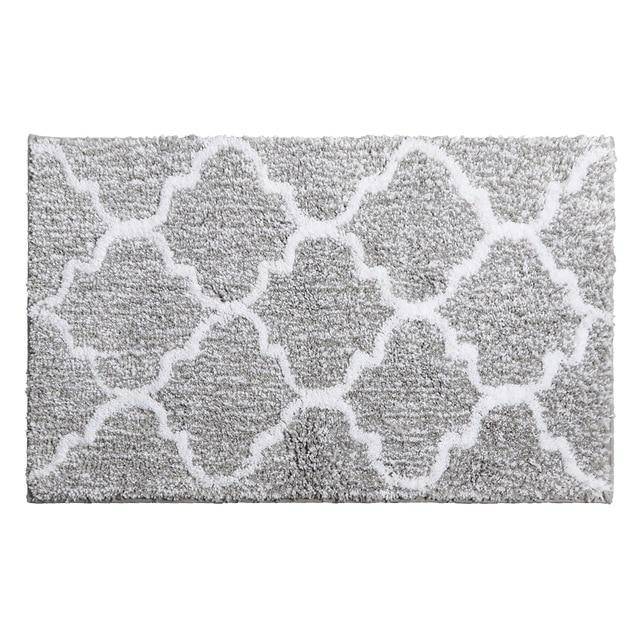 Tapis de bain rectangle en microfibres coloré à motifs Moro - vue 6 sur 9
