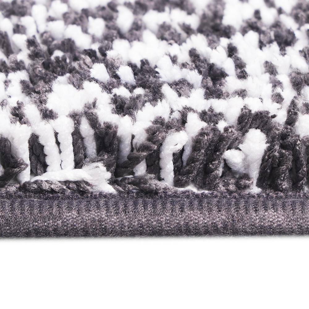 Tapis de bain rectangle en microfibres coloré à motifs Moro - vue 4 sur 9