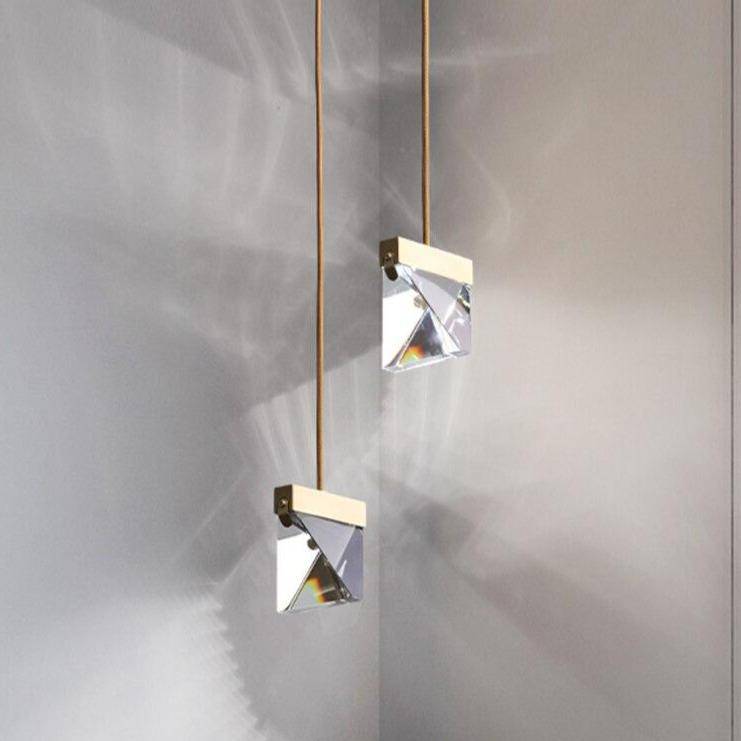 Suspension design LED en verre cristal Full - vue 4 sur 4