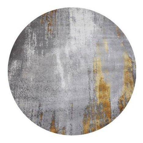 Tapis design rond gris avec tâches dorées Thick F - vue 3 sur 2