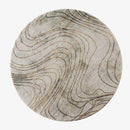 Tapis moderne rond beige aux rayures Floor