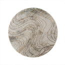 Tapis moderne rond beige aux rayures Floor