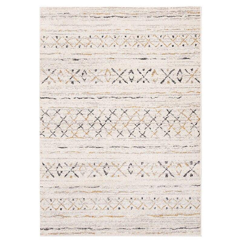 Tapis rectangle beige style scandinave