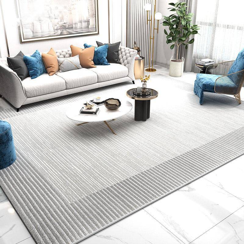 Tapis rectangle moderne gris style Nordic - vue 3 sur 2