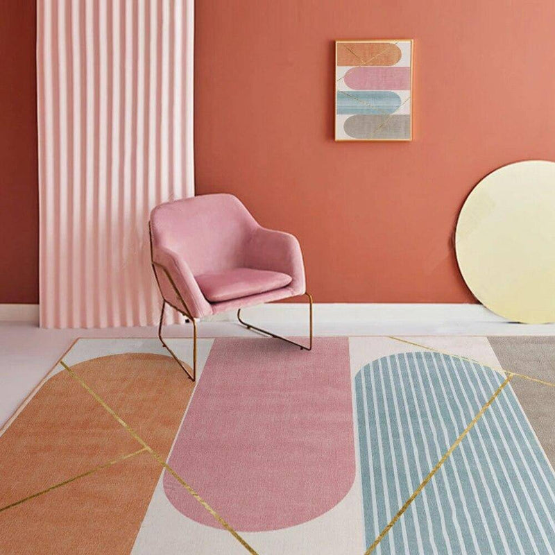 Tapis rectangle aux formes géométriques modernes Alia B